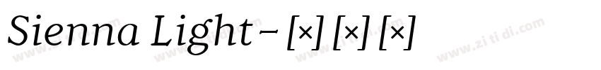 Sienna Light字体转换